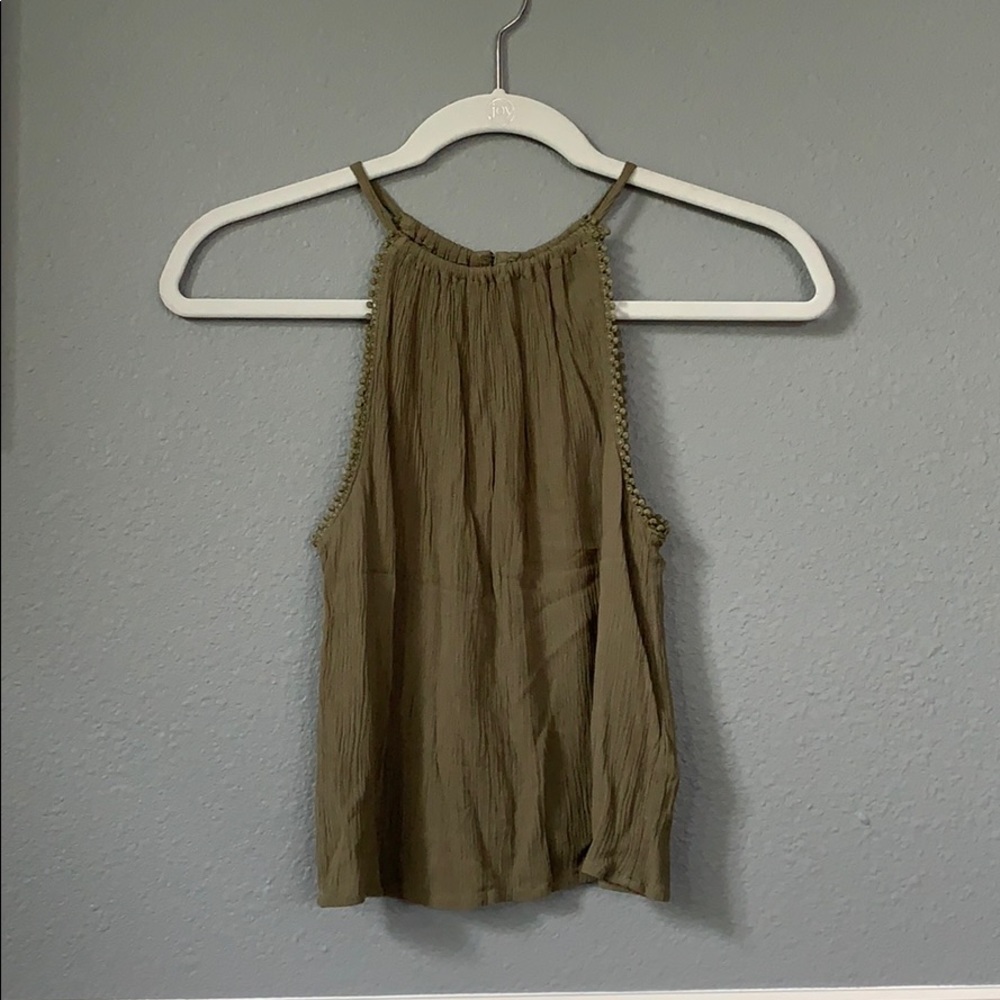H&M Divided: Olive green cropped blouse